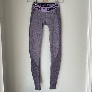 Gray and purple low rise size extra small Gymshark leggings